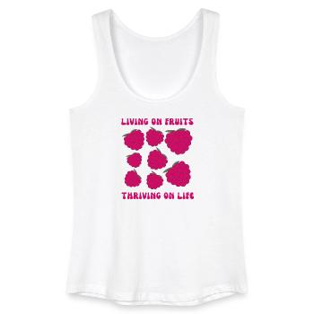 Fruitarians, Living on fruits, thriving on life - Women’s Organic Tank Top - white - Front