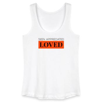 Seen Appreciated Loved zweifarbig - Frauen Bio Tank Top - Weiß - Vorne