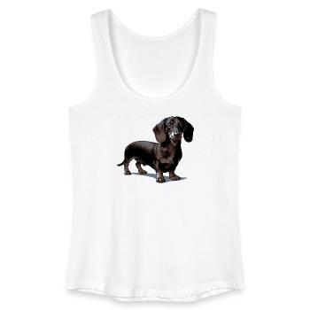 Dackel - Frauen Bio Tank Top - Weiß - Vorne