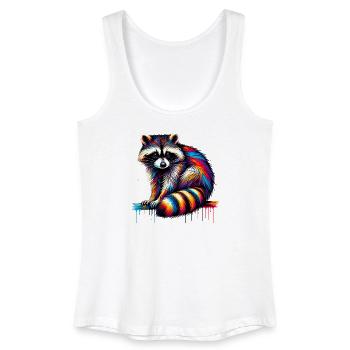 Waschbär - Frauen Bio Tank Top - Weiß - Vorne