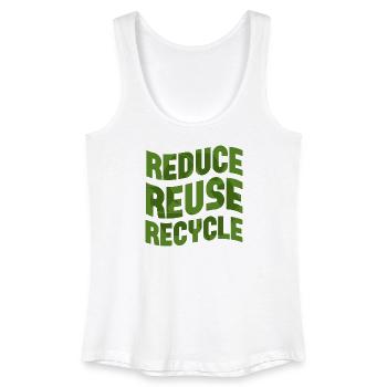 Reduzieren, Wiederverwenden, Recyceln - Frauen Bio Tank Top - Weiß - Vorne