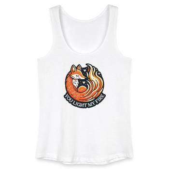 Fabelhafter Fuchs mit Herzmotiven - Frauen Bio Tank Top - Weiß - Vorne