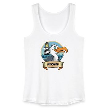 Moin -Möve avec phare - Débardeur bio Femme - blanc - Devant