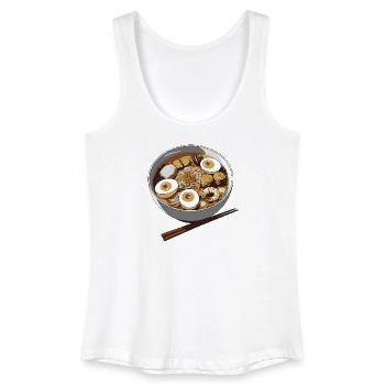 Ramen Eier Bowl Illustration - Frauen Bio Tank Top - Weiß - Vorne