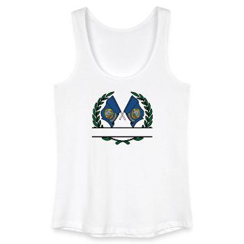 Fahnen USA Indaho Lorbeerkranz Banner - Frauen Bio Tank Top - Weiß - Vorne