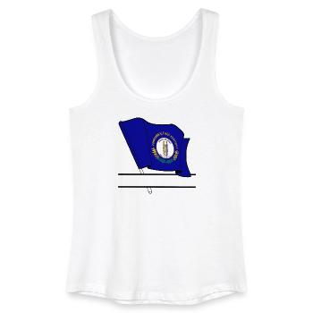 Kentucky flag text banner - Women’s Organic Tank Top - white - Front