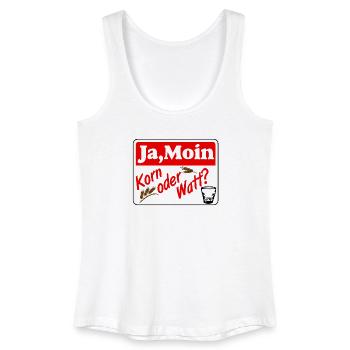 Korn , Party , Weizenkorn ,Ja moin Korn oder watt - Frauen Bio Tank Top - Weiß - Vorne