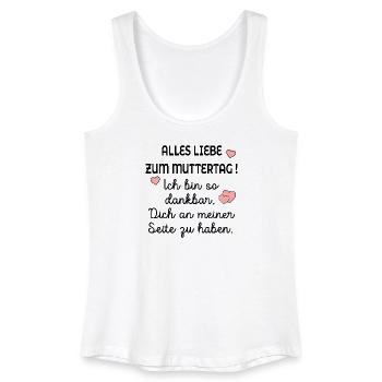 DANKBARKEIT MUTTERTAG - Frauen Bio Tank Top - Weiß - Vorne