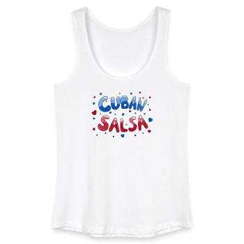 Cuban Salsa Rueda Timba Tanzen - Frauen Bio Tank Top - Weiß - Vorne