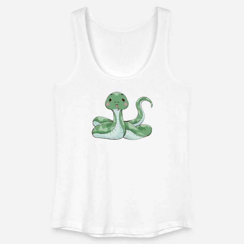 Snake - Women’s Organic Tank Top - white