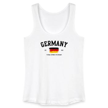 Conception abstraite de la typographie du drapeau allemand - Débardeur bio Femme - blanc - Devant