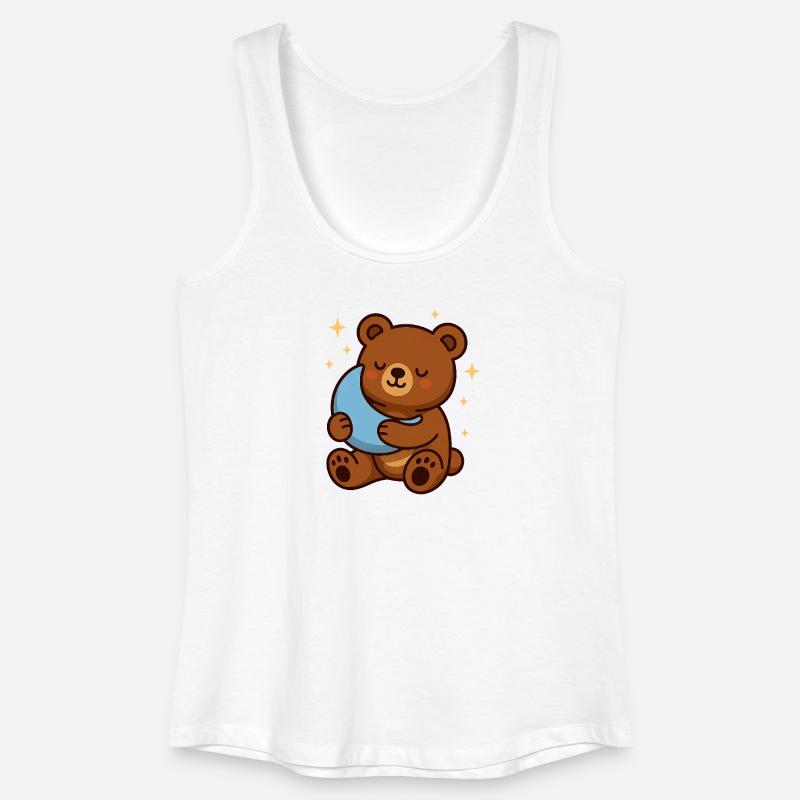 Cuddly Bear Moondream - Women’s Organic Tank Top - white