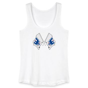 Drapeaux Värmland croisés – Suède - Débardeur bio Femme - blanc - Devant