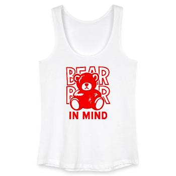 Bear in Mind – Roter Teddy Bär Shirt Statement Red - Women’s Organic Tank Top - white - Front