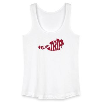 Austria Map Artistic Typography Design - Women’s Organic Tank Top - white - Front