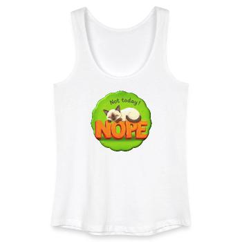 Cat Don't feel like it - not today - Women’s Organic Tank Top - white - Front