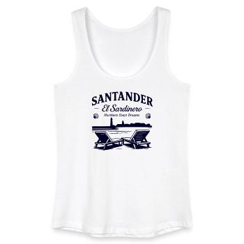 Santander El Sardinero Beach -Northern Coast Dream - Women’s Organic Tank Top - white - Front