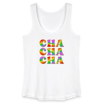 REGENBOGENTANZ - TANZEN CHA CHA CHA - Frauen Bio Tank Top - Weiß - Vorne