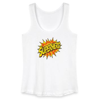 Comic Book Style Superhero Design - Women’s Organic Tank Top - white - Front