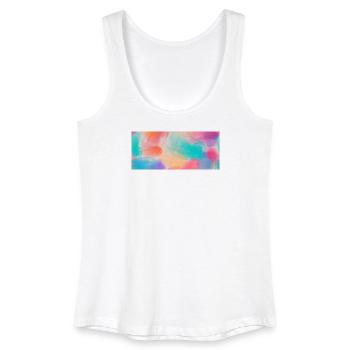 Lebendige Aquarellfarben - Frauen Bio Tank Top - Weiß - Vorne
