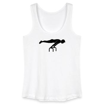 Lineare Abstraktion in kontrastierendem Schwarz - Frauen Bio Tank Top - Weiß - Vorne