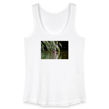 000_0762_DxO - Beaver Feeding on Willow Branches - Women’s Organic Tank Top - white - Front