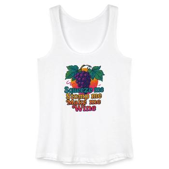 Weinreben-Zitat-T-Shirt-Design - Frauen Bio Tank Top - Weiß - Vorne