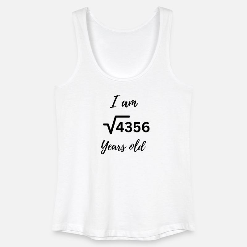 Math fun for the 66th – √4356 as a birthday saying - Women’s Organic Tank Top - white