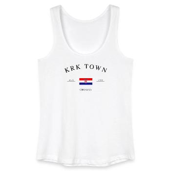 Krk Town Kroatien – Urlaub Souvenir & Geschenk - Frauen Bio Tank Top - Weiß - Vorne