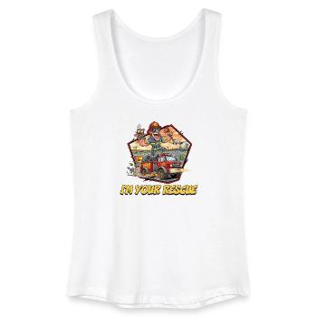 Rescue Firefighter Abenteuer-Design - Frauen Bio Tank Top - Weiß - Vorne