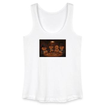 Heimliches Pokern im Jazzclub der Lebkuchen - Frauen Bio Tank Top - Weiß - Vorne
