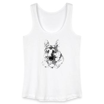 Chien de berger - Débardeur bio Femme - blanc - Devant