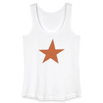 Design d’étoile orange - Débardeur bio Femme - blanc - Devant