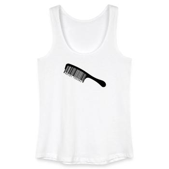 Illustration peigne avec code-barre - Débardeur bio Femme - blanc - Devant