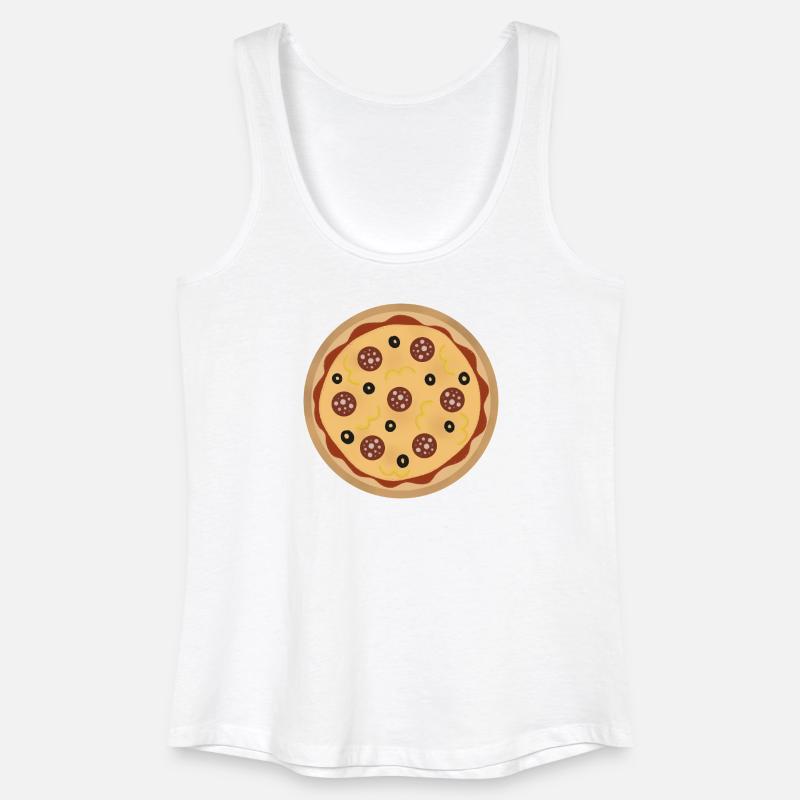 Peperoni-Pizza - Frauen Bio Tank Top - Weiß