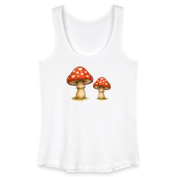 Roter Fliegenpilz Duo - Frauen Bio Tank Top - Weiß - Vorne