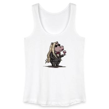 Stylish Gangster Hippo - Frauen Bio Tank Top - Weiß - Vorne