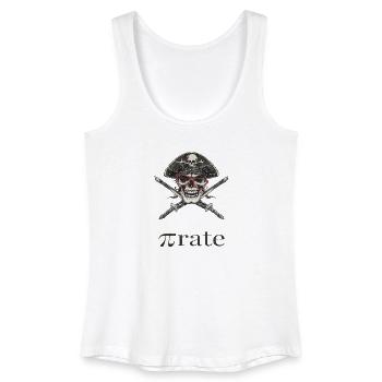 Pirate nerd avec des lunettes - Débardeur bio Femme - blanc - Devant