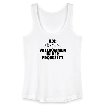 Abitur finished - Women’s Organic Tank Top - white - Front