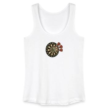 Vintage Dartboard Flair - Frauen Bio Tank Top - Weiß - Vorne
