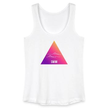 Schwimmen Gradient Dreieck Wellen - Frauen Bio Tank Top - Weiß - Vorne