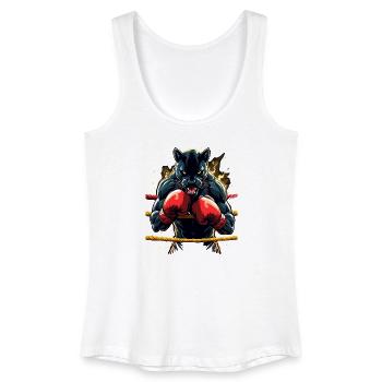 Fighting panther in the boxing ring - Women’s Organic Tank Top - white - Front