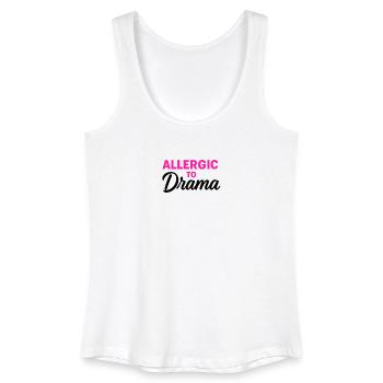 Allergique au drame - Débardeur bio Femme - blanc - Devant