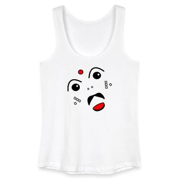 Face stylized - Women’s Organic Tank Top - white - Front