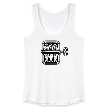 sardinen dose - Frauen Bio Tank Top - Weiß - Vorne