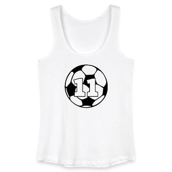 Nummer 11 Fußball - 11-jähriges Jubiläum - Frauen Bio Tank Top - Weiß - Vorne
