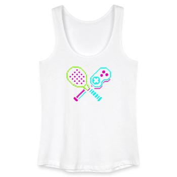Paddles Néon Arcade Rétro - Débardeur bio Femme - blanc - Devant