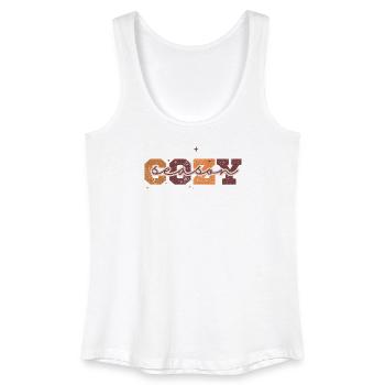 Retro Saison Orange Crackle - Frauen Bio Tank Top - Weiß - Vorne