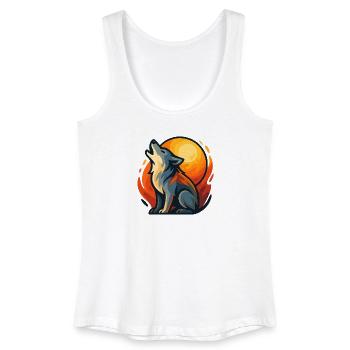 Wolf howling - Women’s Organic Tank Top - white - Front