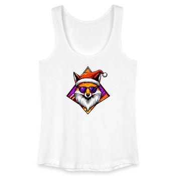 Fuchs Santa Swag - Frauen Bio Tank Top - Weiß - Vorne